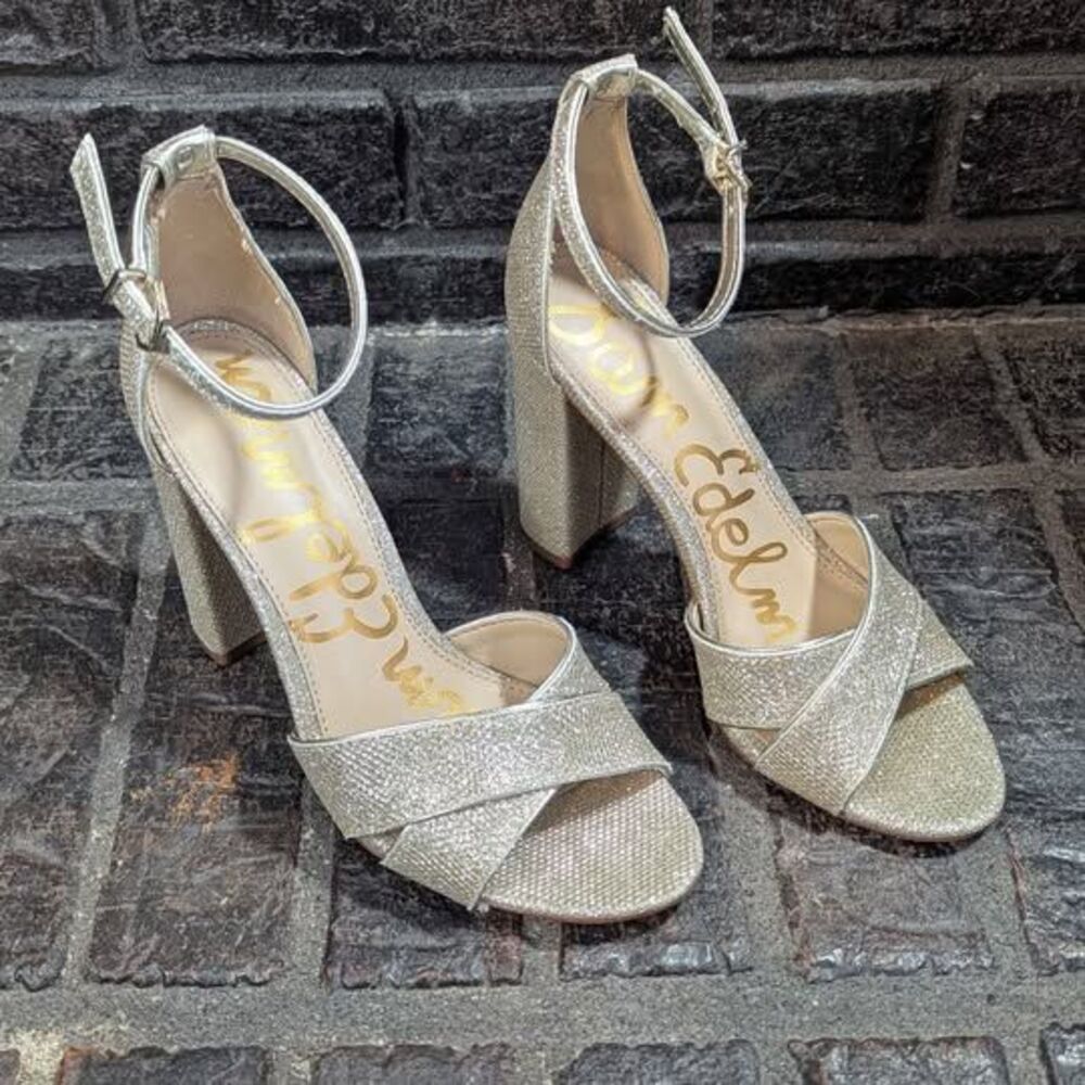 Sam Edelman Gold Heel Sandals size 6.5 - Picture 2 of 10